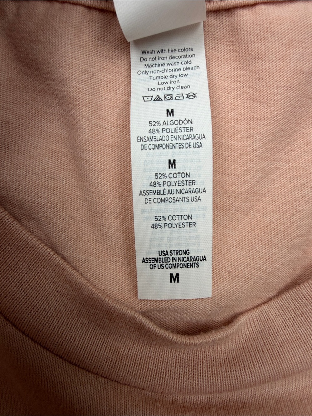 Bella Canvas Peach Short Sleeve Tee with Multicolor 'VOTE' Graphic - Picture 6 of 7